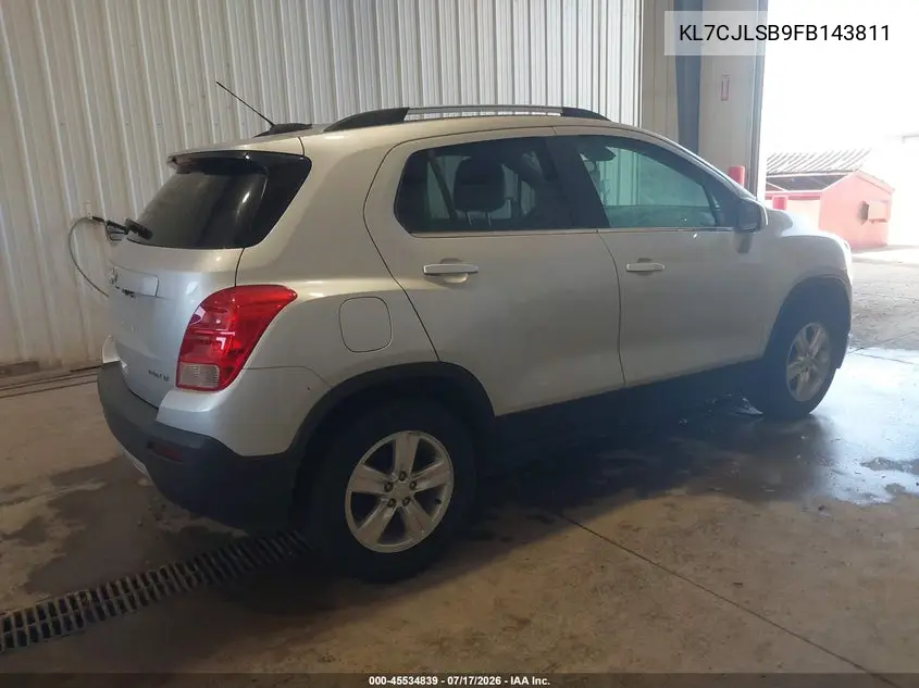 2015 Chevrolet Trax Lt VIN: KL7CJLSB9FB143811 Lot: 45534839