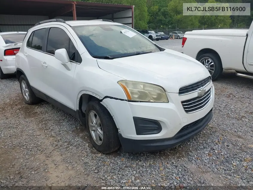 2015 Chevrolet Trax Lt VIN: KL7CJLSB5FB116900 Lot: 45537251