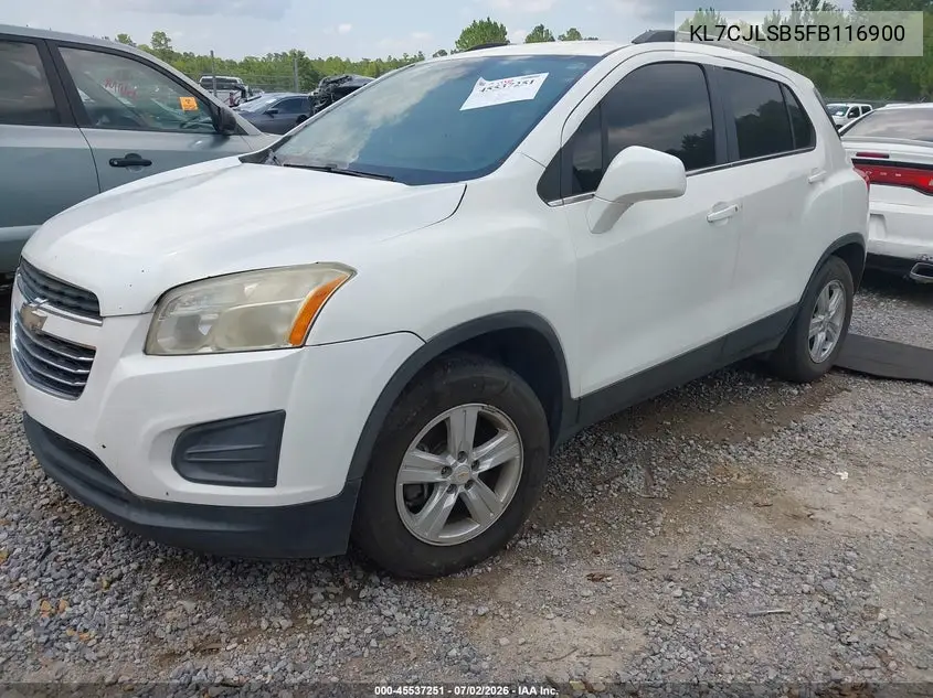2015 Chevrolet Trax Lt VIN: KL7CJLSB5FB116900 Lot: 45537251