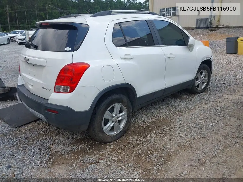2015 Chevrolet Trax Lt VIN: KL7CJLSB5FB116900 Lot: 45537251