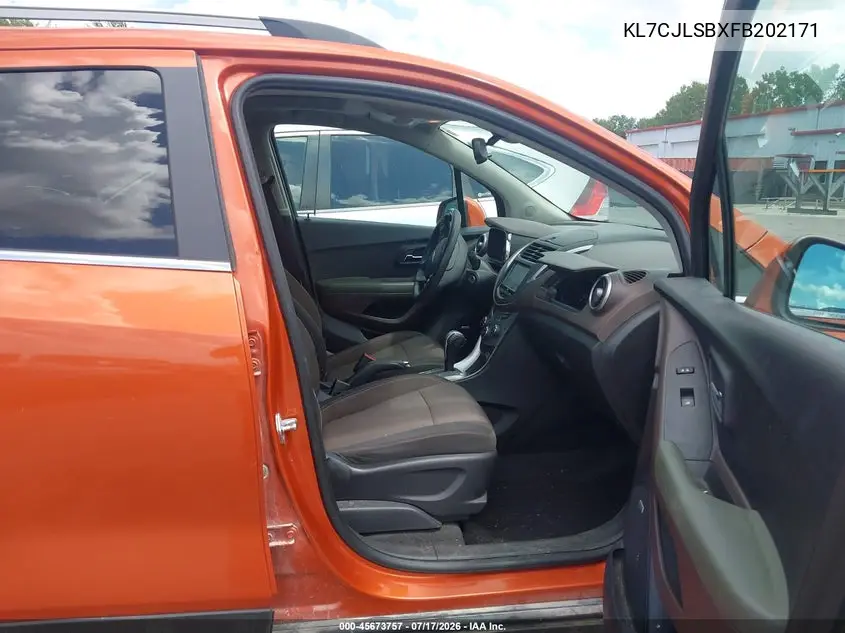 2015 Chevrolet Trax Lt VIN: KL7CJLSBXFB202171 Lot: 45673757