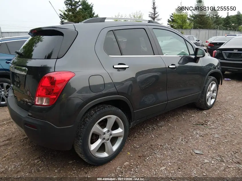 2016 Chevrolet Trax Ltz VIN: 3GNCJRSB1GL255550 Lot: 45354840