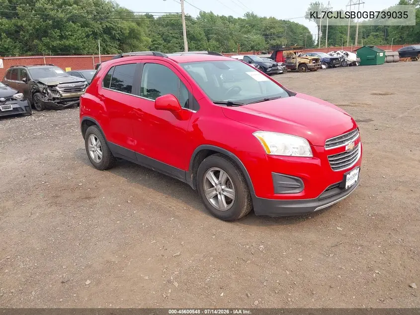 2016 Chevrolet Trax 1Lt VIN: KL7CJLSB0GB739035 Lot: 45600548