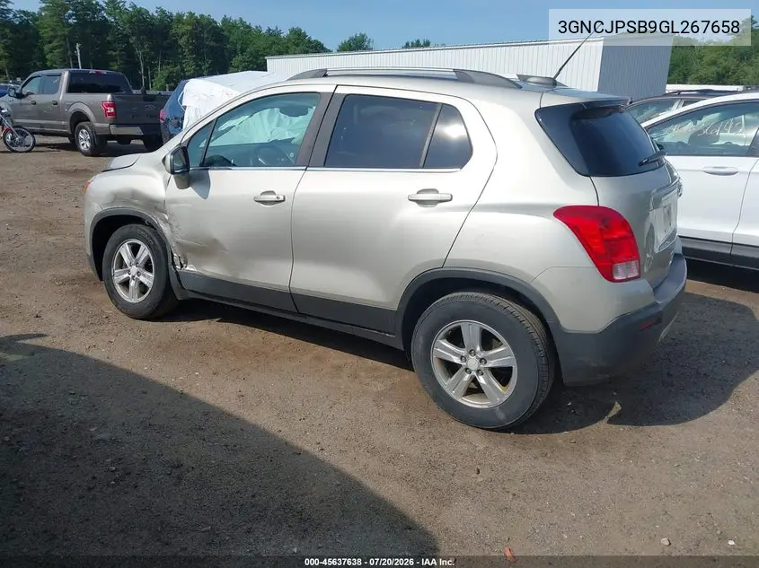 2016 Chevrolet Trax Lt VIN: 3GNCJPSB9GL267658 Lot: 45637638