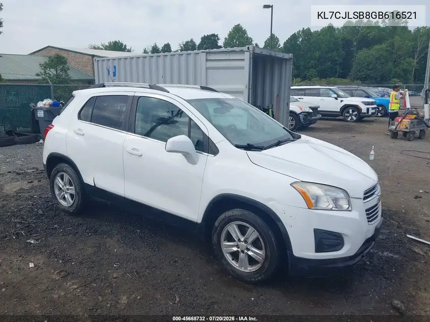 2016 Chevrolet Trax Lt VIN: KL7CJLSB8GB616521 Lot: 45668732