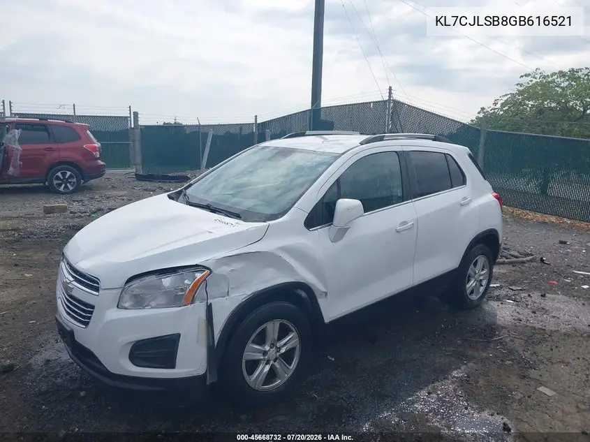 2016 Chevrolet Trax Lt VIN: KL7CJLSB8GB616521 Lot: 45668732