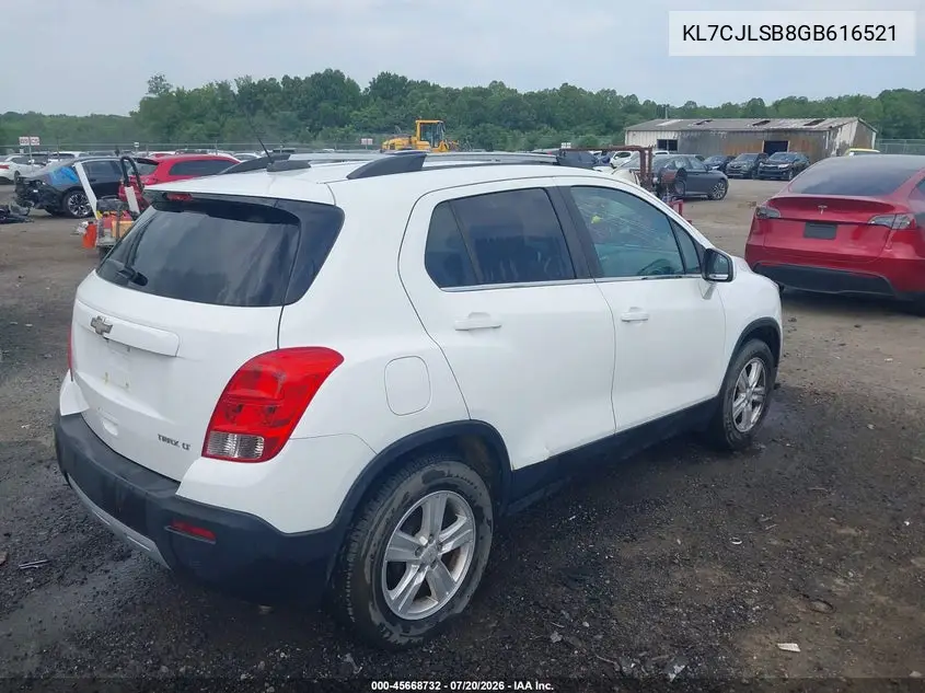2016 Chevrolet Trax Lt VIN: KL7CJLSB8GB616521 Lot: 45668732