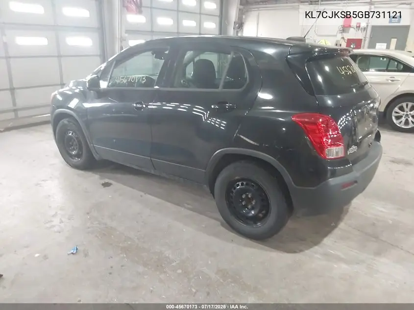 2016 Chevrolet Trax Ls VIN: KL7CJKSB5GB731121 Lot: 45670173