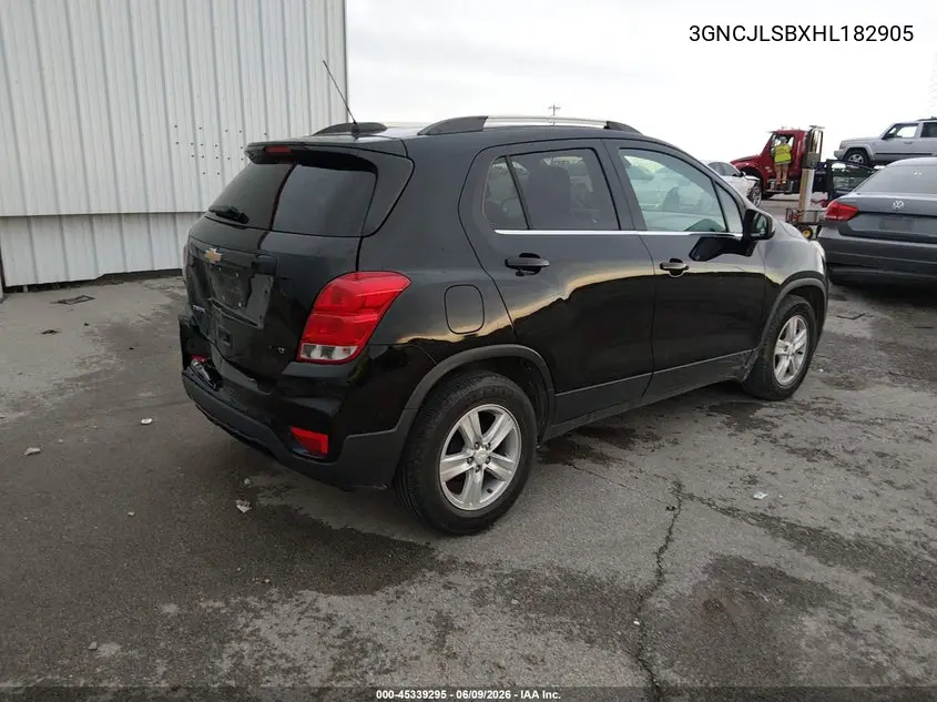 2017 Chevrolet Trax Lt VIN: 3GNCJLSBXHL182905 Lot: 45339295