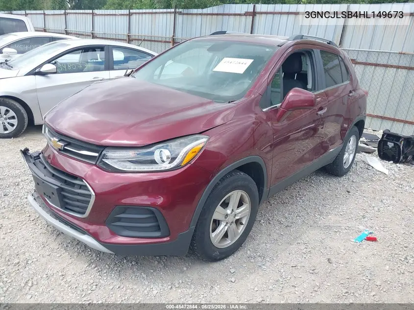 2017 Chevrolet Trax Lt VIN: 3GNCJLSB4HL149673 Lot: 45472844