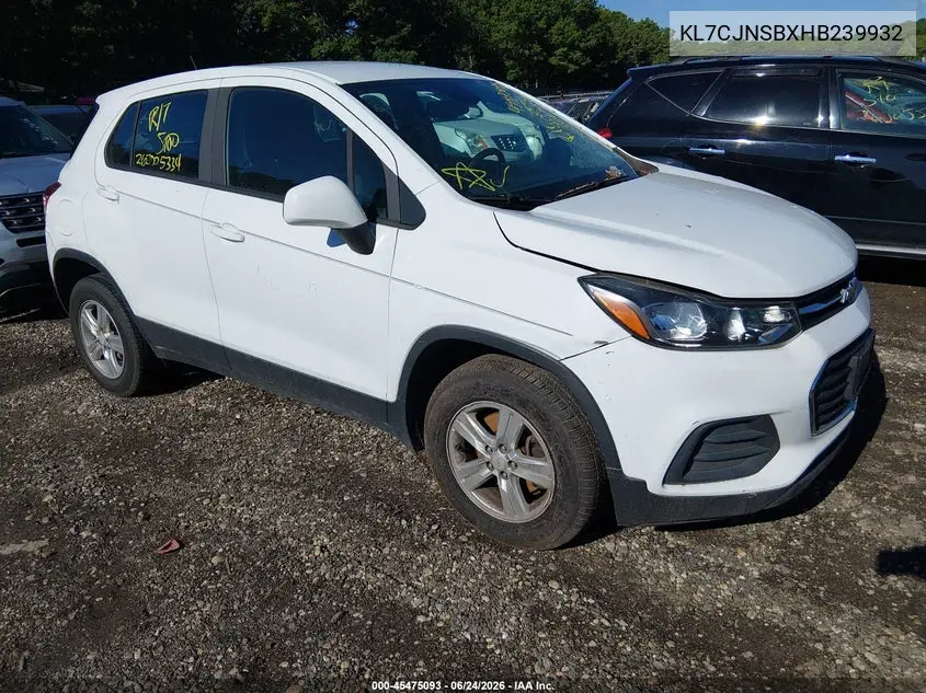 2017 Chevrolet Trax Ls VIN: KL7CJNSBXHB239932 Lot: 45475093