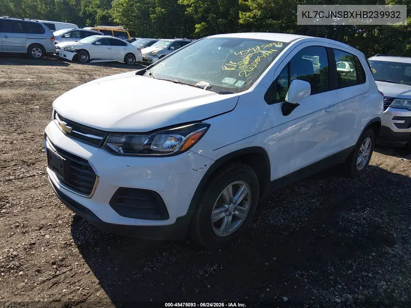 2017 Chevrolet Trax Ls VIN: KL7CJNSBXHB239932 Lot: 45475093