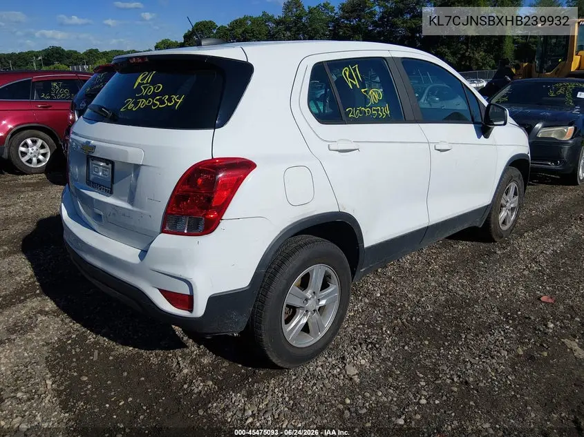 2017 Chevrolet Trax Ls VIN: KL7CJNSBXHB239932 Lot: 45475093