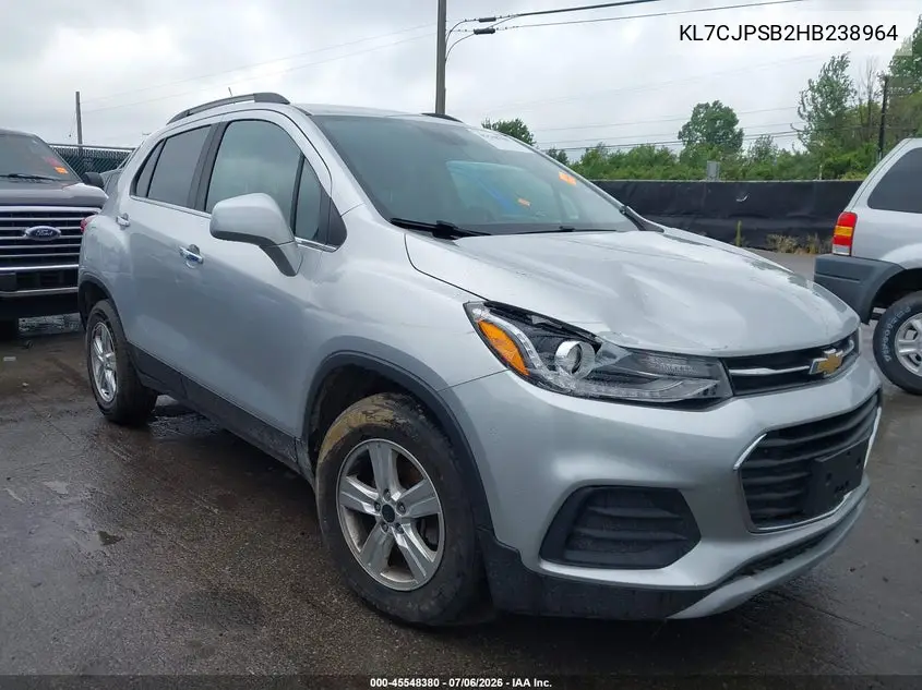 2017 Chevrolet Trax Lt VIN: KL7CJPSB2HB238964 Lot: 45548380