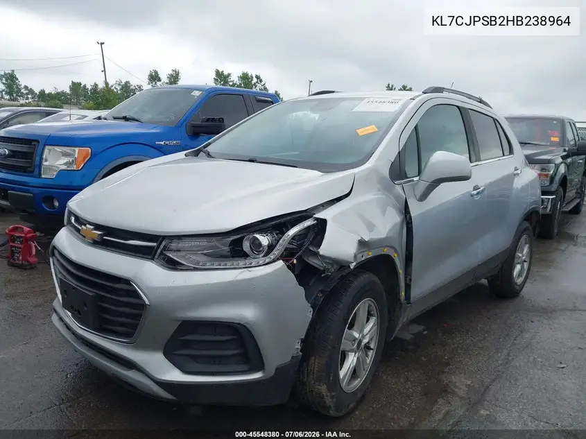 2017 Chevrolet Trax Lt VIN: KL7CJPSB2HB238964 Lot: 45548380
