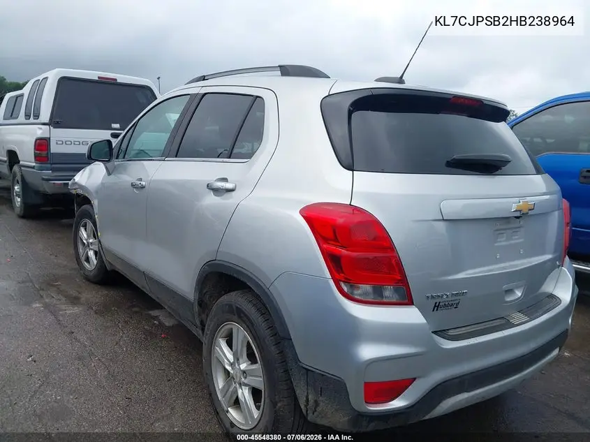 2017 Chevrolet Trax Lt VIN: KL7CJPSB2HB238964 Lot: 45548380