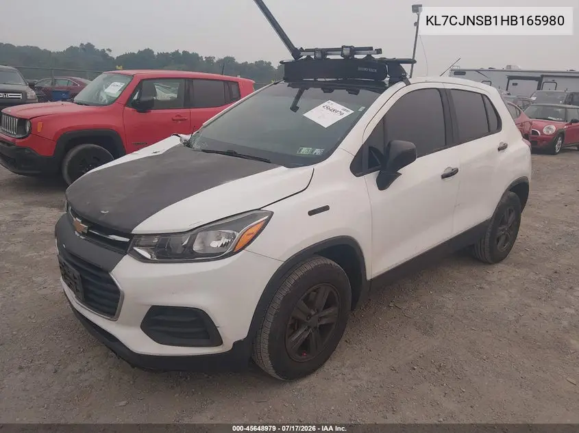 2017 Chevrolet Trax Ls VIN: KL7CJNSB1HB165980 Lot: 45648979