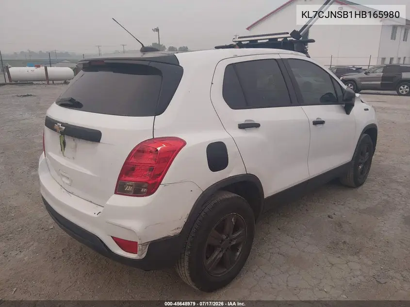 2017 Chevrolet Trax Ls VIN: KL7CJNSB1HB165980 Lot: 45648979