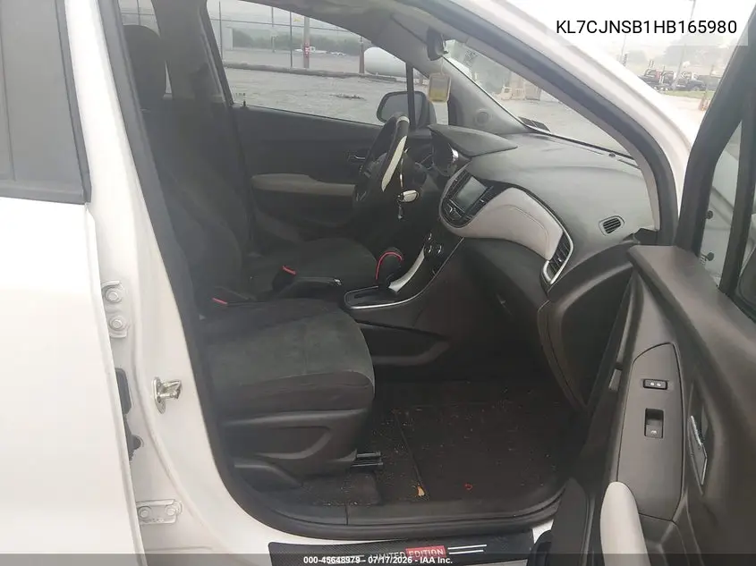 2017 Chevrolet Trax Ls VIN: KL7CJNSB1HB165980 Lot: 45648979