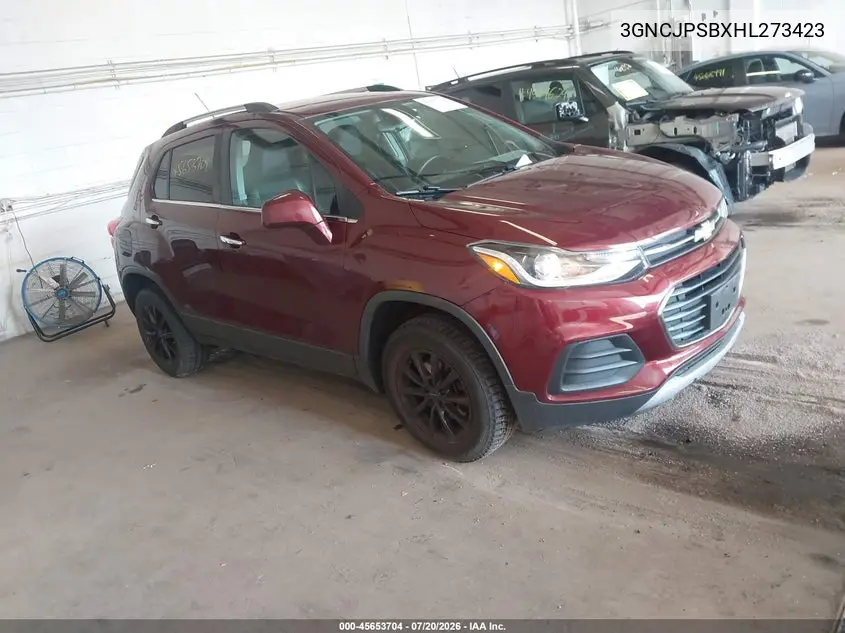 2017 Chevrolet Trax Lt VIN: 3GNCJPSBXHL273423 Lot: 45653704