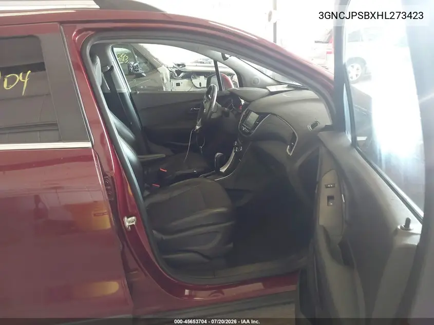 2017 Chevrolet Trax Lt VIN: 3GNCJPSBXHL273423 Lot: 45653704
