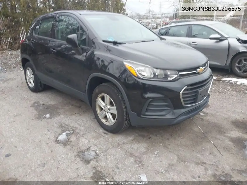 3GNCJNSB3JL206575 2018 Chevrolet Trax Ls