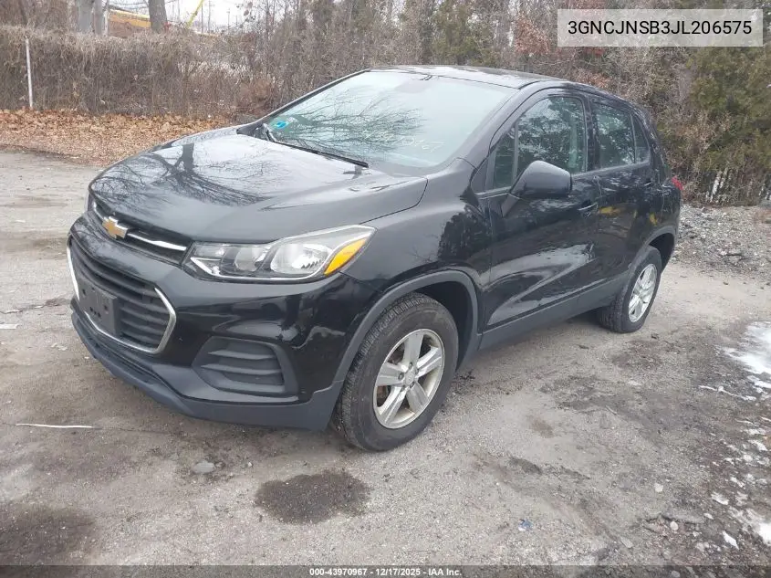 3GNCJNSB3JL206575 2018 Chevrolet Trax Ls