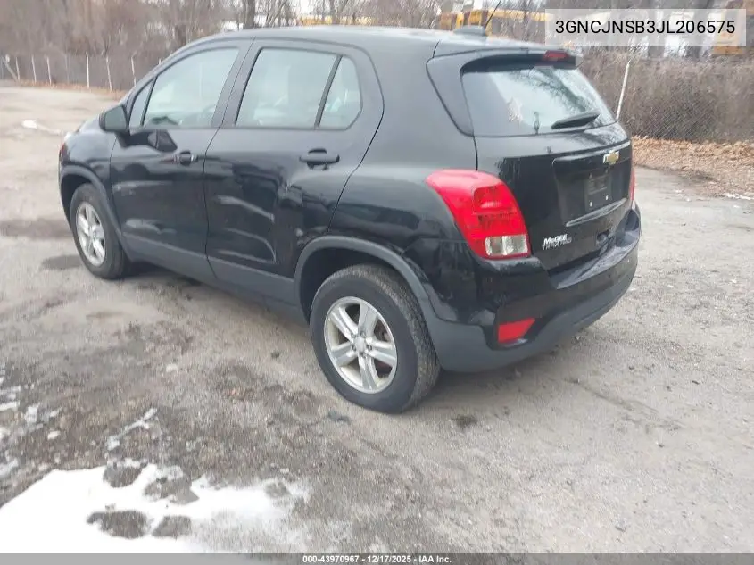 3GNCJNSB3JL206575 2018 Chevrolet Trax Ls