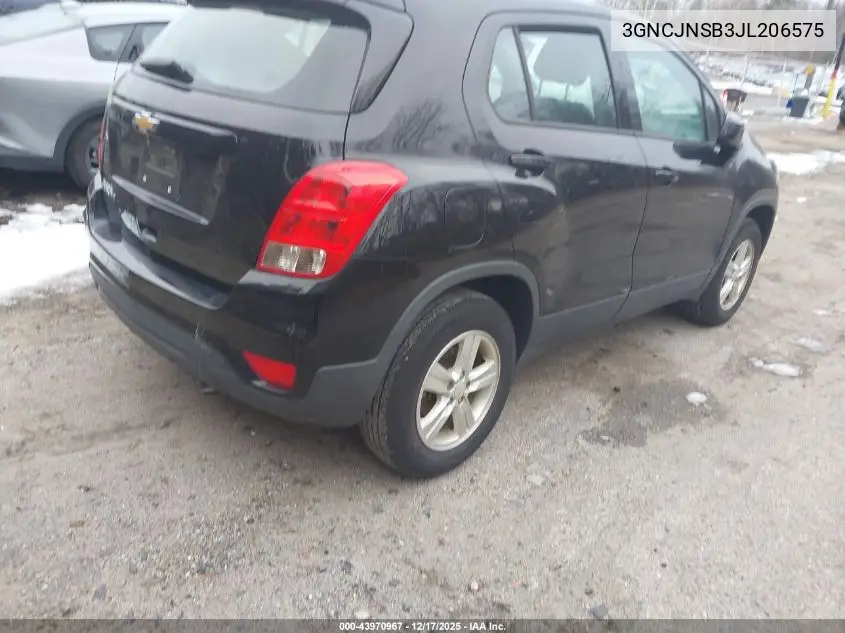3GNCJNSB3JL206575 2018 Chevrolet Trax Ls