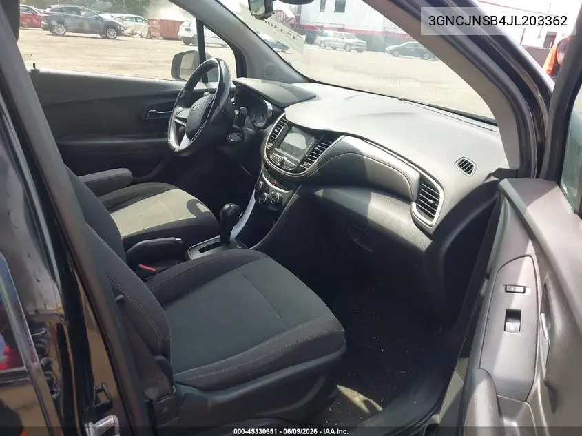 2018 Chevrolet Trax Ls VIN: 3GNCJNSB4JL203362 Lot: 45330651