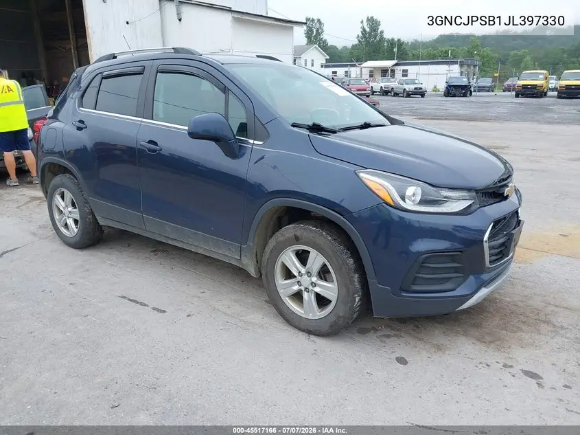 2018 Chevrolet Trax Lt VIN: 3GNCJPSB1JL397330 Lot: 45517166
