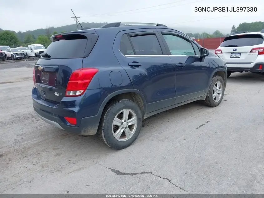 2018 Chevrolet Trax Lt VIN: 3GNCJPSB1JL397330 Lot: 45517166