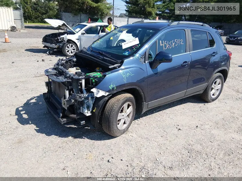 2018 Chevrolet Trax Lt VIN: 3GNCJPSB4JL301965 Lot: 45658542