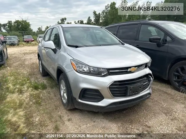 2019 Chevrolet Trax Ls VIN: 3GNCJKSB4KL320276 Lot: 20261154