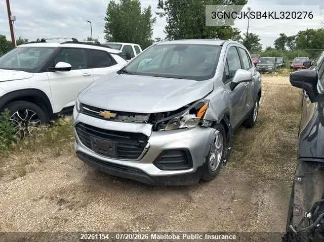 2019 Chevrolet Trax Ls VIN: 3GNCJKSB4KL320276 Lot: 20261154