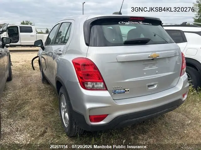 2019 Chevrolet Trax Ls VIN: 3GNCJKSB4KL320276 Lot: 20261154