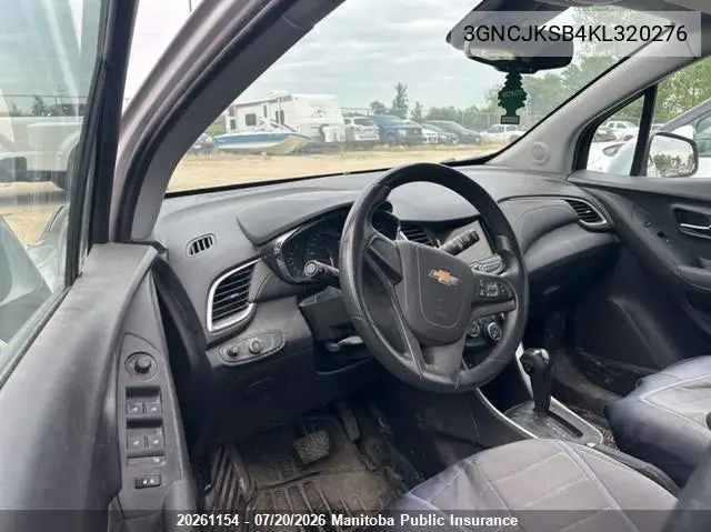 2019 Chevrolet Trax Ls VIN: 3GNCJKSB4KL320276 Lot: 20261154