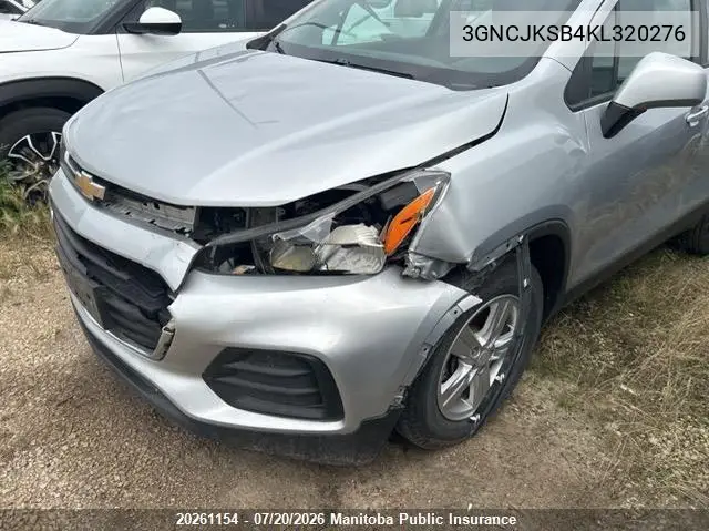 2019 Chevrolet Trax Ls VIN: 3GNCJKSB4KL320276 Lot: 20261154