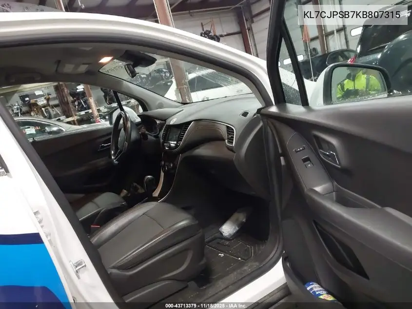 KL7CJPSB7KB807315 2019 Chevrolet Trax Lt