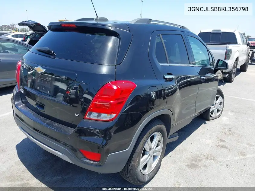 2019 Chevrolet Trax Lt VIN: 3GNCJLSB8KL356798 Lot: 45329081