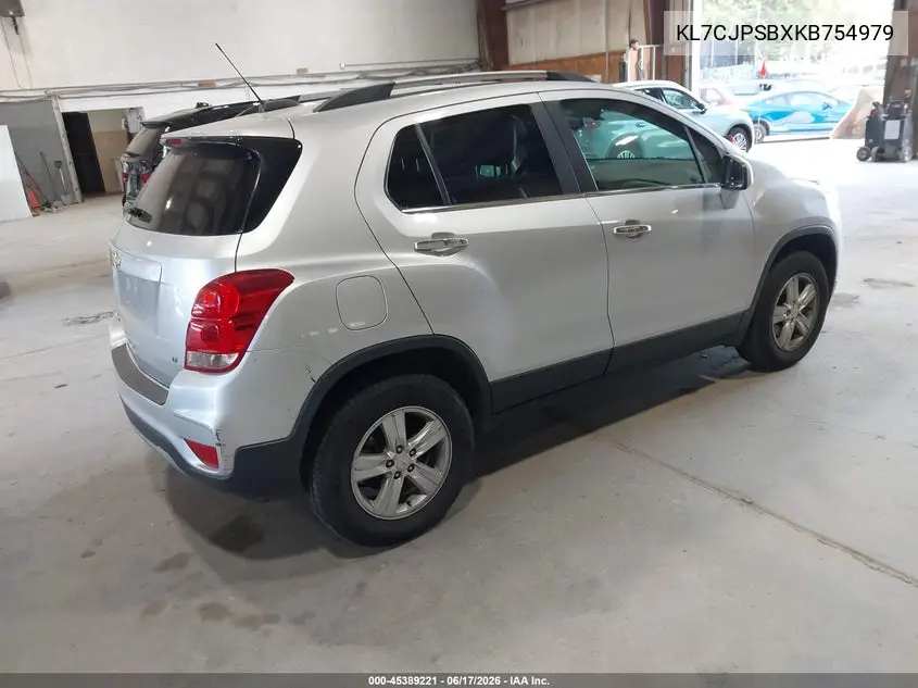 2019 Chevrolet Trax Lt VIN: KL7CJPSBXKB754979 Lot: 45389221