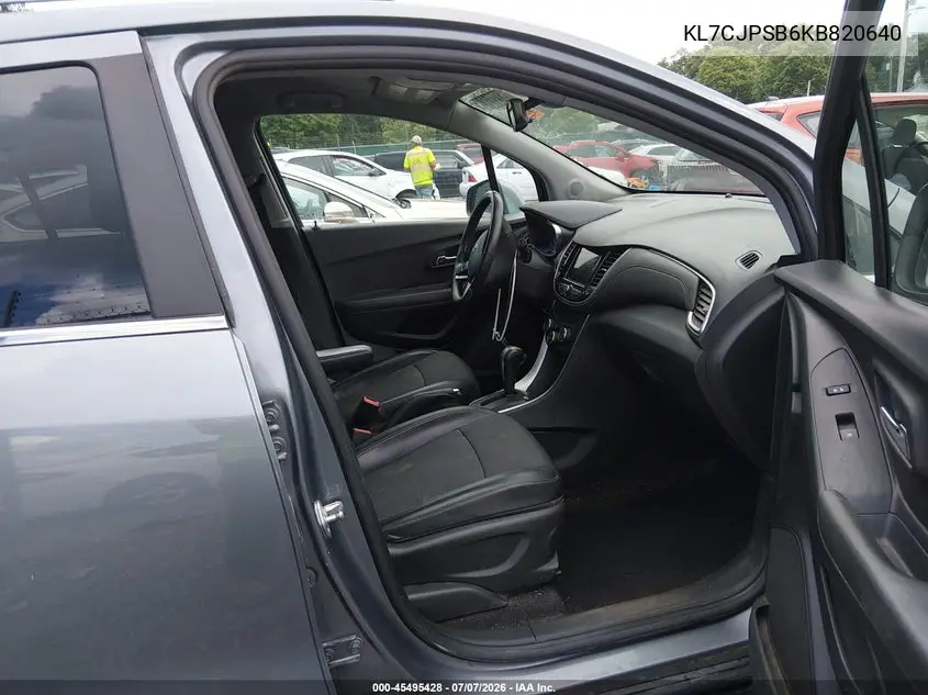 2019 Chevrolet Trax Lt VIN: KL7CJPSB6KB820640 Lot: 45495428