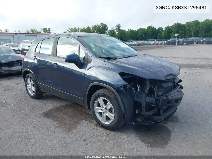 2019 Chevrolet Trax Ls VIN: 3GNCJKSBXKL295481 Lot: 45555265