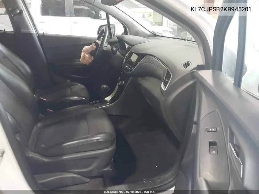 2019 Chevrolet Trax Lt VIN: KL7CJPSB2KB945201 Lot: 45586709