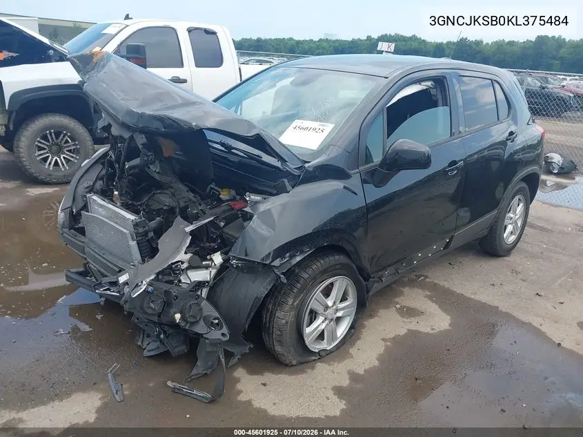 2019 Chevrolet Trax Ls VIN: 3GNCJKSB0KL375484 Lot: 45601925