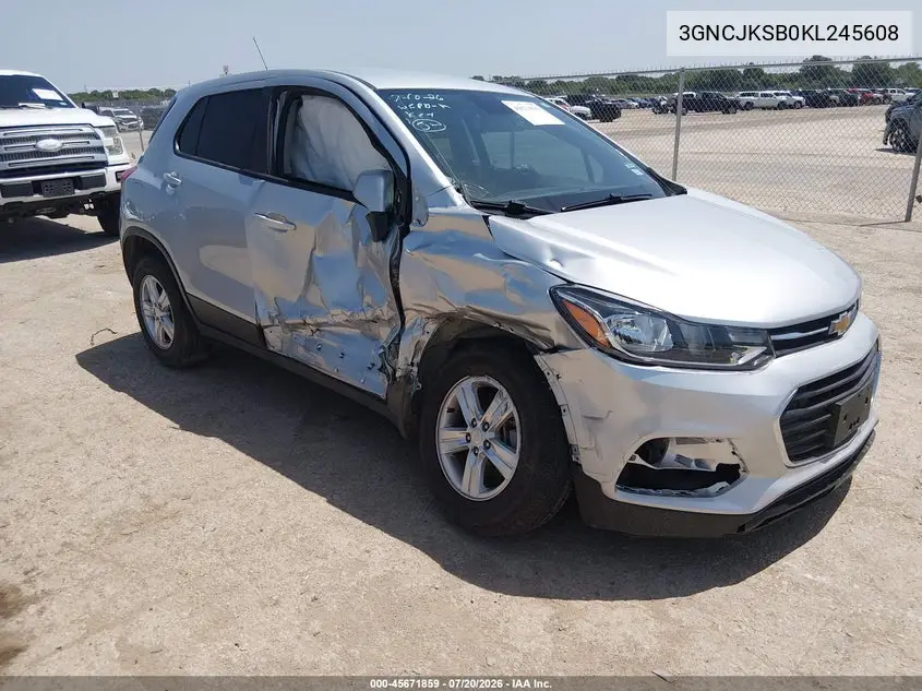 2019 Chevrolet Trax Ls VIN: 3GNCJKSB0KL245608 Lot: 45671859