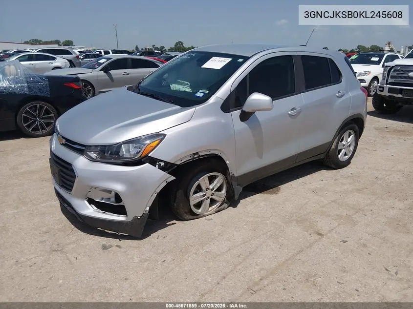 2019 Chevrolet Trax Ls VIN: 3GNCJKSB0KL245608 Lot: 45671859