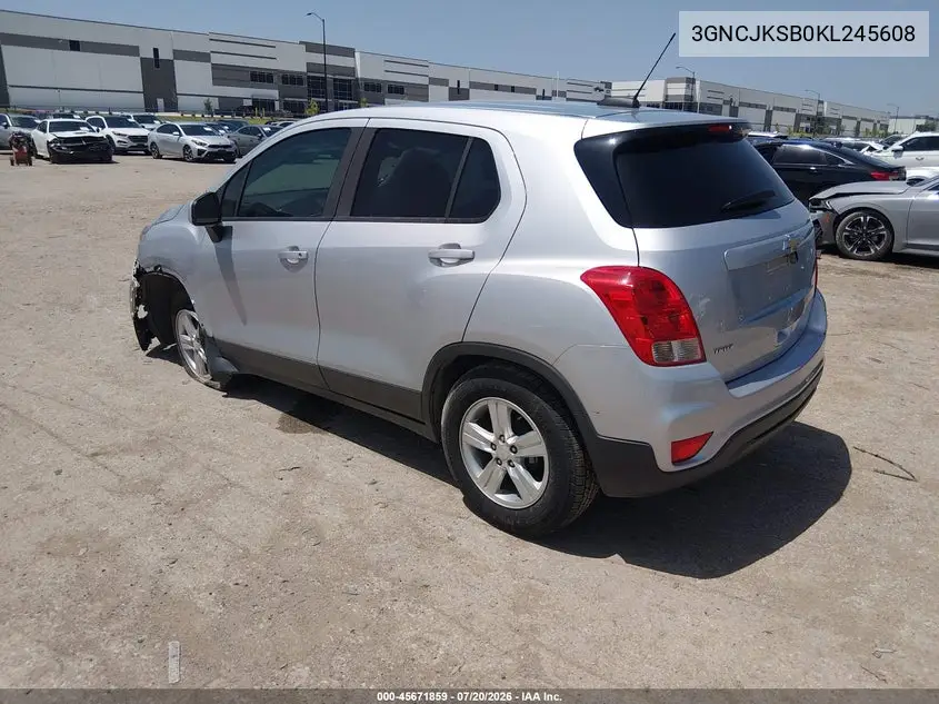 2019 Chevrolet Trax Ls VIN: 3GNCJKSB0KL245608 Lot: 45671859