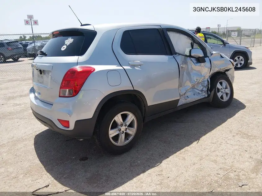 2019 Chevrolet Trax Ls VIN: 3GNCJKSB0KL245608 Lot: 45671859