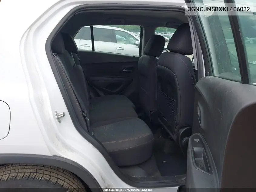 2019 Chevrolet Trax Ls VIN: 3GNCJNSBXKL406032 Lot: 45681068